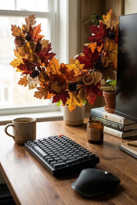fall desk decor