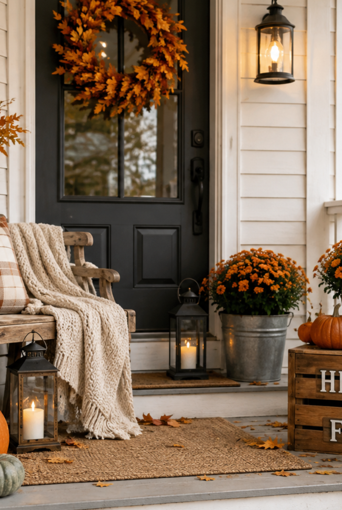 Front Porch Fall Decor Ideas Simple Farmhouse