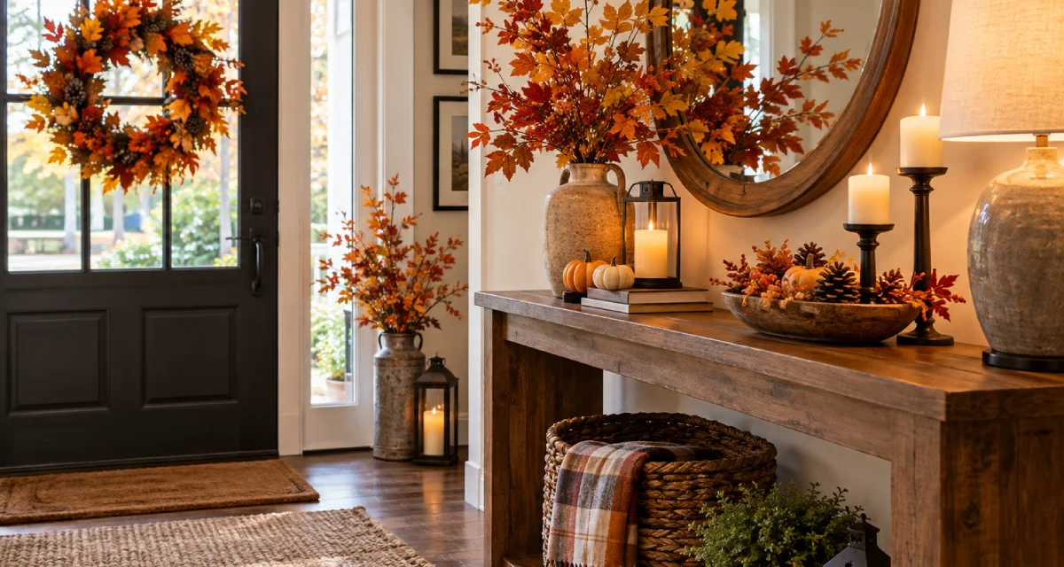 fall halloween entry-way-decor-ideas