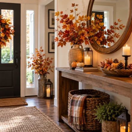 fall halloween entry-way-decor-ideas