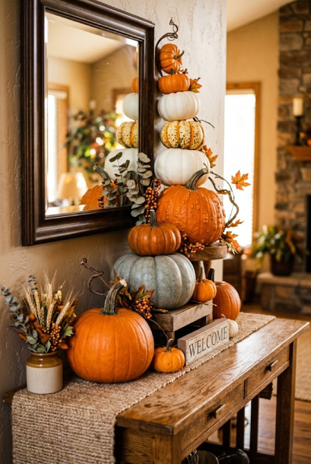 Halloween Entryway Table Decor Ideas